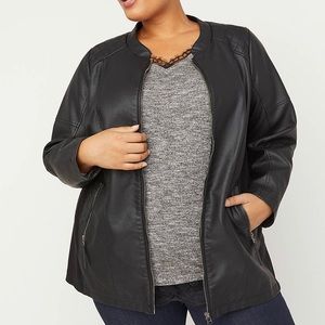 Catherine’s faux leather jacket